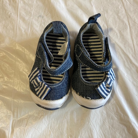 Koala Kids Denim Mary Jane Gym Crib Shoes - Picture 1 of 6